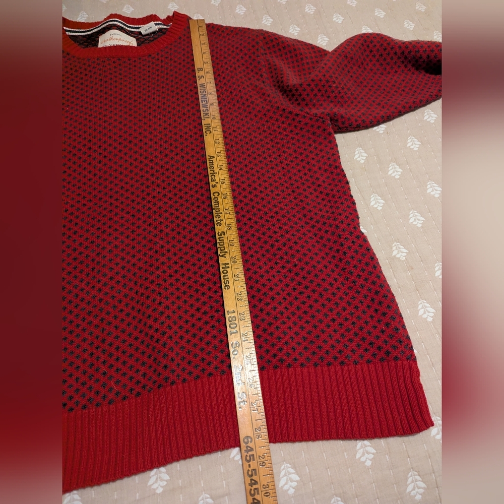 Weatherproof xl 100% cotton sweater red dot - Picture 5 of 8